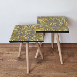 Hanah Home Mesa Nido 2 Piezas Amarillo y Gris